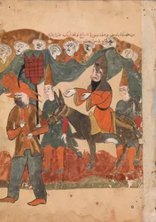Den diskrediterte asketen ble paradert gjennom byen på et esel..., 1700-tallet.