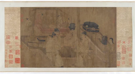 The Double Screen: Emperor Li Jing Watching his Brothers Play Weiqi, 1300-tallet.