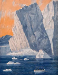 Den dramatiske fødselen til et gigantisk isfjell, 1935