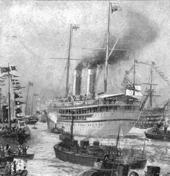 The Duke of Cornwall and Yorks Colonial Tour ... Avgang for Ophir fra Portsmouth, 1901.
