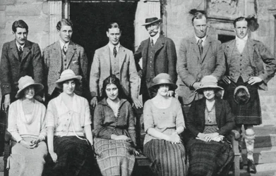 Hertugen av York med skuddfesten til jarlen av Strathmores, Skottland, 1921
