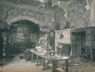 Inngangshallen til Stanmore Hall, c1891