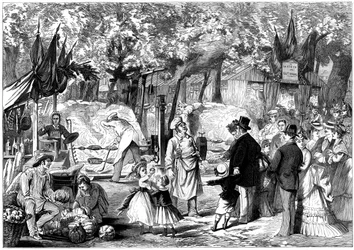 Fete des Loges, St-Germain-en-Laye, Frankrike, 1874