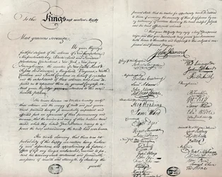 Fitzwilliam-kopi av Olive Branch Petition, 1775