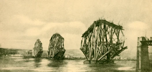 The Forth Bridge in Course of Construction, c1930.