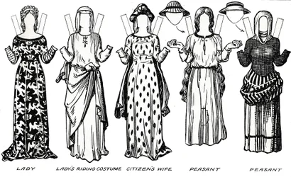 The Gallery of British Costume: Dress Worn in the Reign of the First Edward, c1934