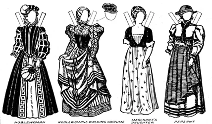 The Gallery of Costume: Kjoler slitt i dagene da dronning Mary regjerte, c1934