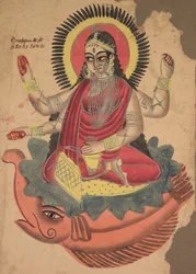 Gudinnen Ganga, 1800-tallet.