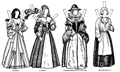 The Great Gallery of Historic Costume: Noen kjoler av Charles The Firsts Time, c1934