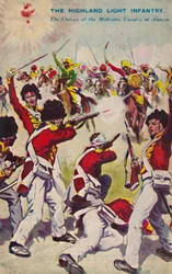 Highland Light Infantry. Anklagen for Mahratta-kavaleriet ved Assaye, 1803, 1939