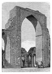 Kutal-moskeen, Delhi-distriktet, India, 1895