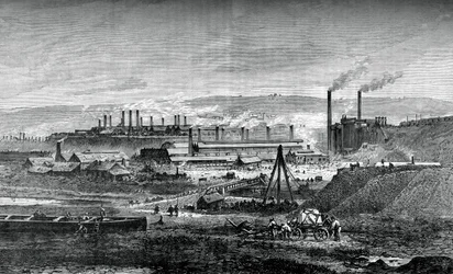 Landore Siemens stålverk, c1880