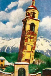 Det skjeve tårnet i St. Moritz, c1928.