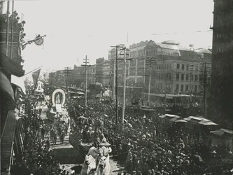 Mardi Gras-paraden i Canal Street, New Orleans, USA, 1895.