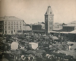 The Market, Kimberley, c1900.