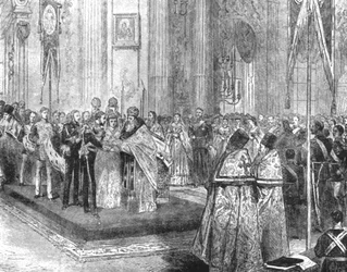 Hertugen av Edinburghs ekteskap med storhertuginnen Marie Alexandrovna...1874, 1901.