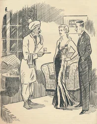 The Memsahib lufter hennes nyervervede Hindustani..., 1936.