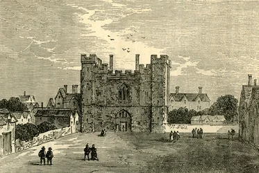 Klosteret St. Johannes av Jerusalem, Clerkenwell - Porten fra Vesten, c1872.