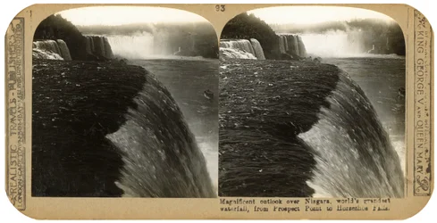 Niagara Falls, fra Prospect Point til Horseshoe Falls, sent på 1800-tallet