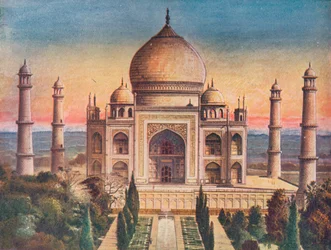 The Peerless Perle of Mohammerdan Architecture: Taj Mahal i Agra, 1908.