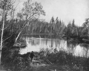 Peshtigo River, Wisconsin, USA, ca 1900.