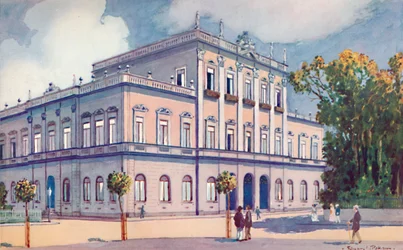 Prefekturet til det føderale distriktet. Nord-østlige hjørne av Praca da Republica, 1914