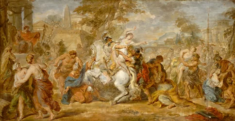 Voldtekten av de sabinske kvinnene, ca. 1770.