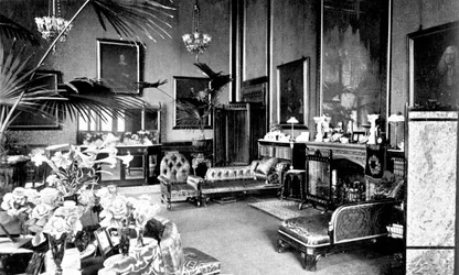 The Red Drawing Room i Speakers House, Palace of Westminster, London, c1905