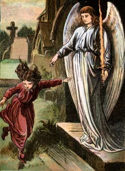 De røde skoene, eventyr av Hans Christian Andersen, c1880