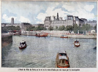 Elven Seinen og Hotel de Ville, Paris, 1903