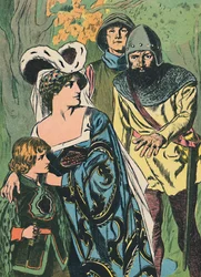 Ranerne oppdager dronning Margaret og prinsen, c1907