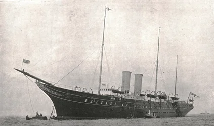 Royal Yacht forlater Cowes, Isle of Wight, 6. august 1902.