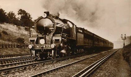 S.R. West of England Express Passing Earlsfield, tidlig på 1900-tallet.