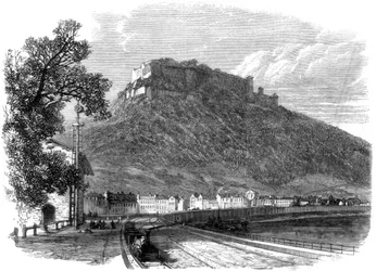 Den saksiske festningen Konigstein, ved elven Elbe, nær Dresden, Tyskland, 1866