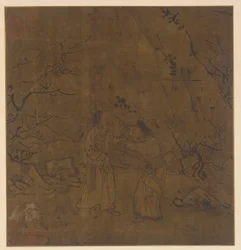 Den tårefulle avskjeden mellom Su Wu og Li Ling, Ming-dynastiet, 1368-1644.