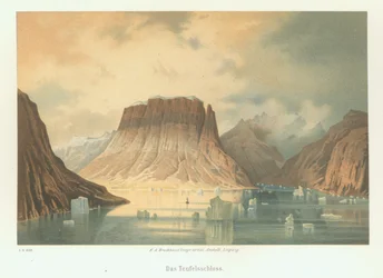 Teufelsschloss i Kejser Franz Joseph Fjord. Den andre tyske nordpolarekspedisjonen til Arkten