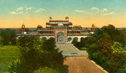 Graven til Akbar den store Alias Sikandra, Agra, c1910.