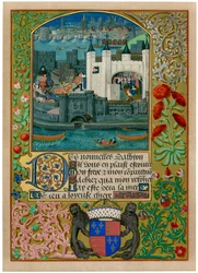 Tower of London med London Bridge, c1500, c1901