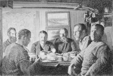 Den øvre enden av middagsbordet. 15. februar 1895, 1897