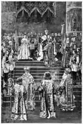 Kroningen av keiser Aleksander III og keiserinne Maria Fjodorovna, 1883, sent 19. århundre