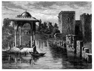 Omgivelsene til Damaskus, Syria, ca 1890
