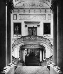 Den store trappen i Buckingham Palace, London, 1935