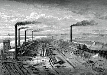Jern- og stålverkene i Barrow, c1880