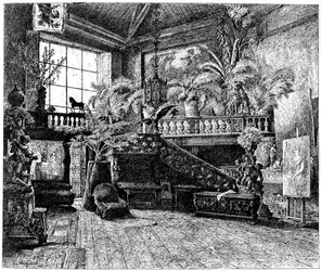 Det større studioet til Hans Makart, Wien, Østerrike, c1880-1882