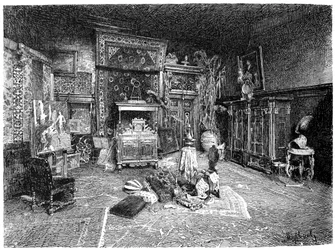 Det lille studioet til Hans Makart, Wien, Østerrike, c1880-1882