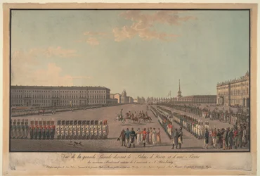 Paraden foran Vinterpalasset i St. Petersburg, 1799