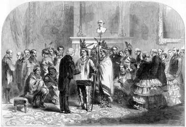 Presidenten i USA fikk de fiendtlige stammene til å håndhilse, 1858