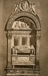 Graven til Leonardo Bruni c1369-1444, basilikaen Santa Croce, Firenze, 1882