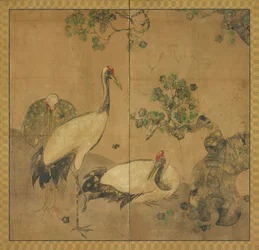 Tre traner under et tre, Edo-perioden, 1615-1868.