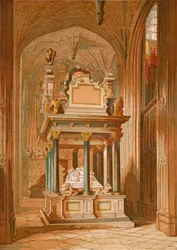 Dronning Elizabeths grav. - Westminster Abbey, c1845, 1864